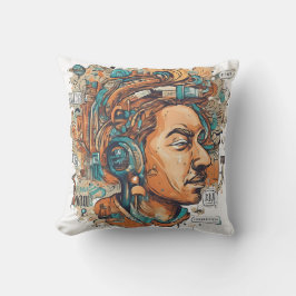 Afro Boho Queen - farbenfrohe Kunst Kissen