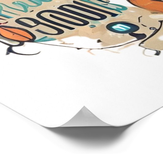 Afro Boho Queen - farbenfrohe Kunst Poster (Ecke)