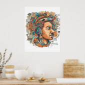 Afro Boho Queen - farbenfrohe Kunst Poster (Küche)