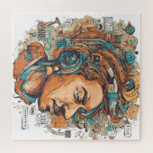 Afro Boho Queen - farbenfrohe Kunst Puzzle (Horizontal)