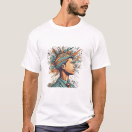 Afro Boho Queen - farbenfrohe Kunst T-Shirt