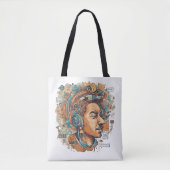 Afro Boho Queen - farbenfrohe Kunst Tasche (Vorderseite)