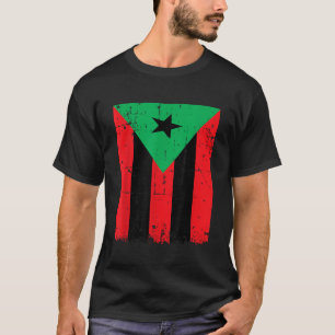 Afro Boricua Flag Funny Puerto Rico Africa Roots P T-Shirt
