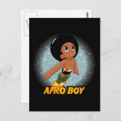 Afro Boy Postkarte (Vorne/Hinten)