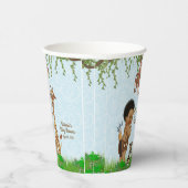 Afro Boy Safari Baby Duschpapier Tassen Pappbecher (Rechts)