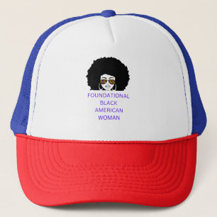 Afro-Brille der schwarzen Gründerin Truckerkappe