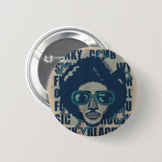 AFRO BUTTON (Vorne & Hinten)