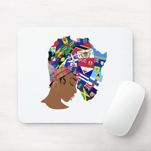 Afro Caribbean Queen Mousepad (Mit Mouse)