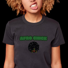 Afro Chick - Black Bella+Leinwand Frauen-Slim Fit T-Shirt