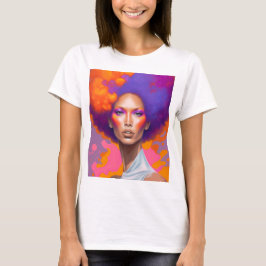 Afro Christy Colour Splash Art Frauen T - Shirt