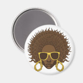 Afro Cool Magnet (Vorderseite/Rückseite)