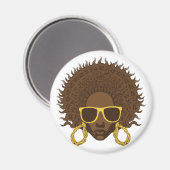 Afro Cool Magnet (Vorderseite/Rückseite)