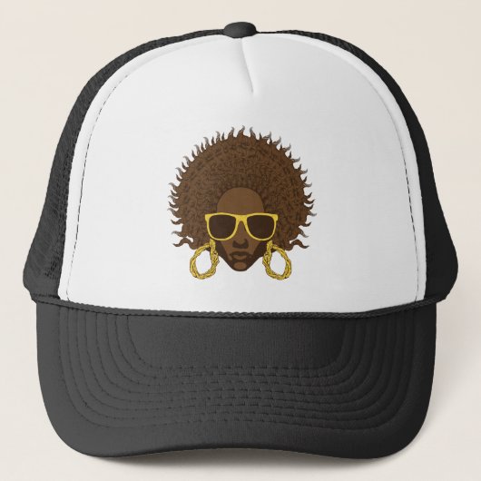 Afro cool truckerkappe (Vorderseite)