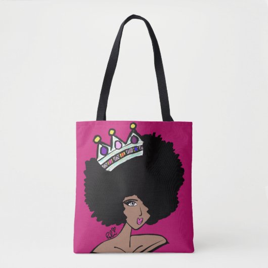 Afro Crown Canvas Bag Tasche (Vorderseite)