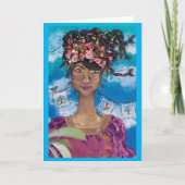 Afro Cuban Latina Beauty Blank Card Karte (Vorderseite)