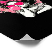 Afro Cupid mit Sonnenbrille beim Aufblasen von Bub Poster (Ecke)