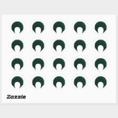 Afro Cyan das MUSEUM Zazzle Geschenke Runder Aufkleber (Blatt)