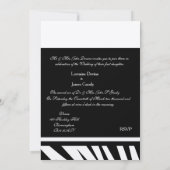 Afro-Design zebra Hochzeitskarte Einladung (Rückseite)