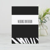 Afro-Design zebra Hochzeitskarte Einladung (Stehend Vorderseite)