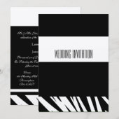 Afro-Design zebra Hochzeitskarte Einladung (Vorne/Hinten)