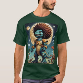 Afro Dinosaur Warrior Moonlight Shirt
