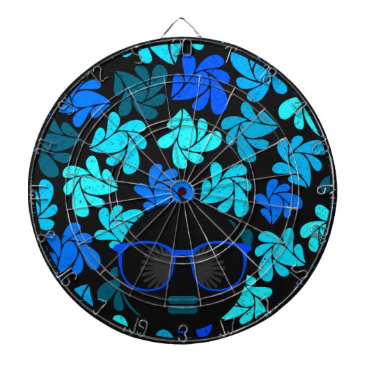 Afro Diva Blau Dartscheibe (vorne)