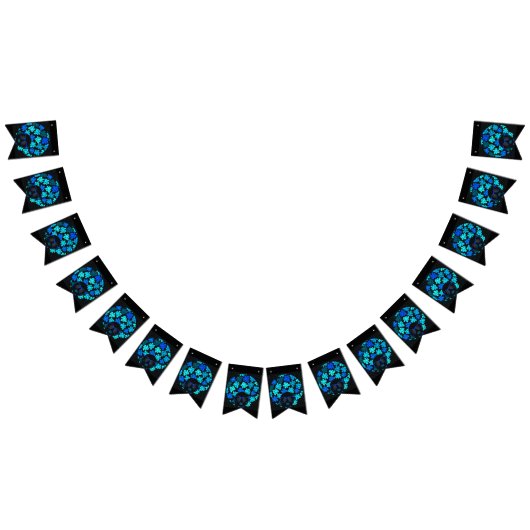 Afro Diva Blau Wimpelkette (Alle)