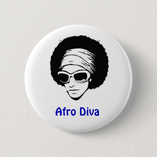 Afro-Diva Button (Vorderseite)
