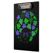 Afro Diva Green & Blue Clipboard Klemmbrett (Links)