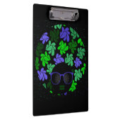 Afro Diva Green & Blue Clipboard Klemmbrett (Rechts)
