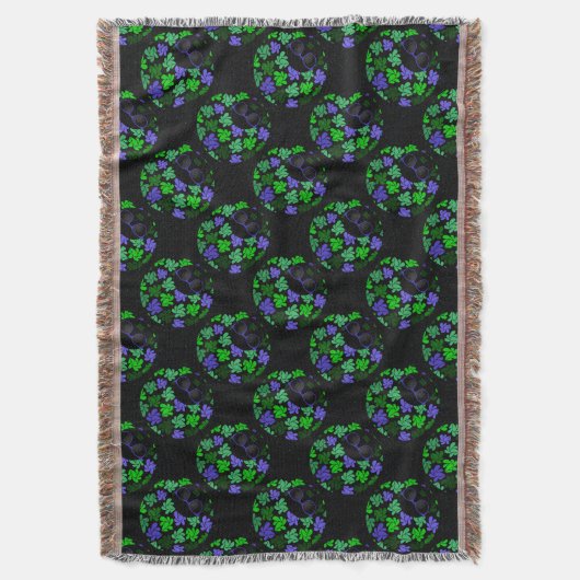 Afro Diva Green & Blue Decke (Vorderseite Vertikal)