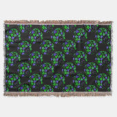 Afro Diva Green & Blue Decke (Vorderseite)