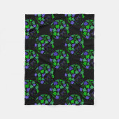 Afro Diva Green & Blue Fleecedecke (Vorderseite)