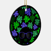 Afro Diva Green & Blue Keramikornament (Rechts)