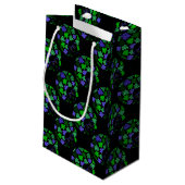 Afro Diva Green & Blue Kleine Geschenktüte (Rückseite Schrägansicht)