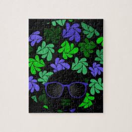 Afro Diva Green & Blue Puzzle