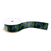 Afro Diva Green & Blue Satinband (Spule)