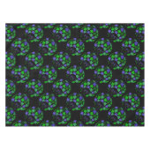 Afro Diva Green & Blue Tischdecke (Vorderseite (Horizontal))