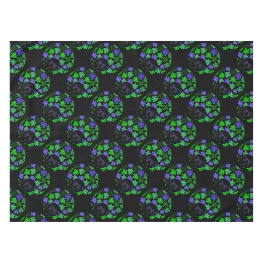 Afro Diva Green & Blue Tischdecke (Vorderseite (Horizontal))