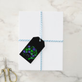 Afro Diva Grün & Blau Geschenkanhänger (Mit Garn)
