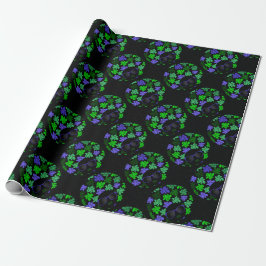 Afro Diva Grün & Blau Geschenkpapier