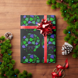 Afro Diva Grün & Blau Geschenkpapier