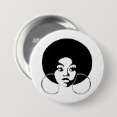 Afro-Diva-Knopf Button (Vorne & Hinten)