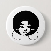 Afro-Diva-Knopf Button (Vorderseite)