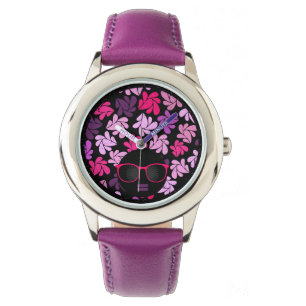 Afro Diva Pink Lila Lavendel Watch Armbanduhr