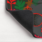 Afro Diva Red Green Slate Black Mousepad (Ecke)
