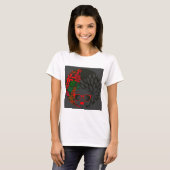 Afro Diva Red Green Slate Black T-Shirt (Vorne ganz)