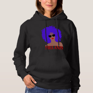 Afro Diva Rote Lippen Black Girl Magic Sonnenbrill Hoodie