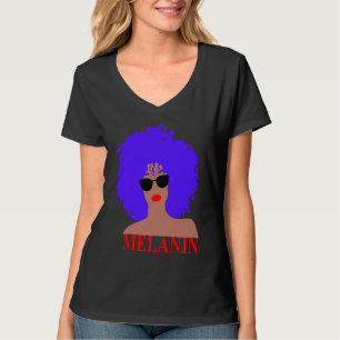 Afro Diva Rote Lippen Black Girl Magic Sonnenbrill T-Shirt