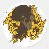 Afro Diva Sticker (Vorderseite)